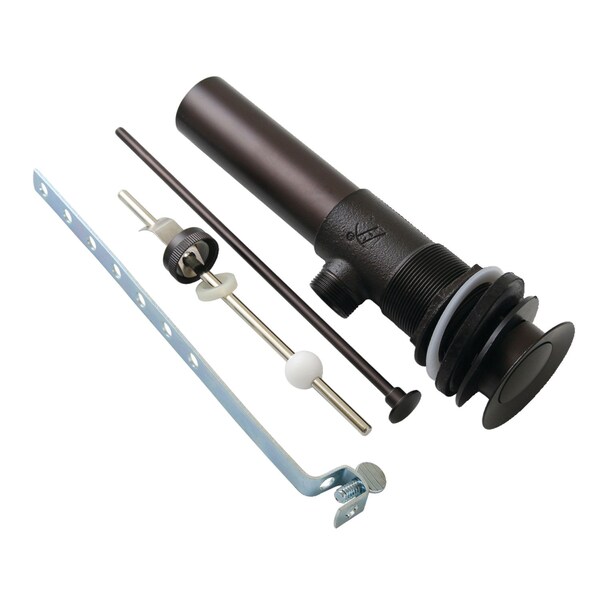 Brass PopUp Drain with Overflow, 22 Gauge, Oil Rubbed Bronze